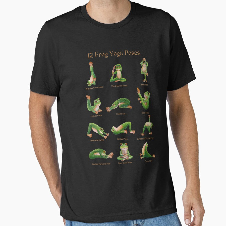 12 Frog Yoga Poses Essential T Shirt