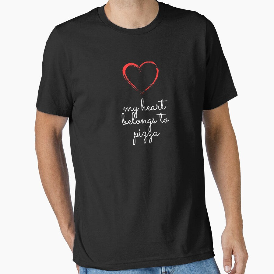Valentines Day | My Heart Belongs To Pizza Essential T-Shirt
