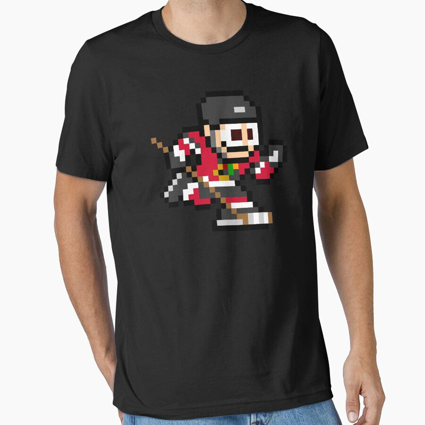 Chicago Blackhawks Home (8-bit Hockey Player) Essential T-Shirt