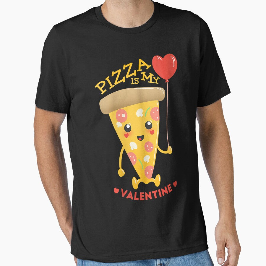 Womens Valentines Day Gift Pizza Is My Valentine boys girls Essential T-Shirt