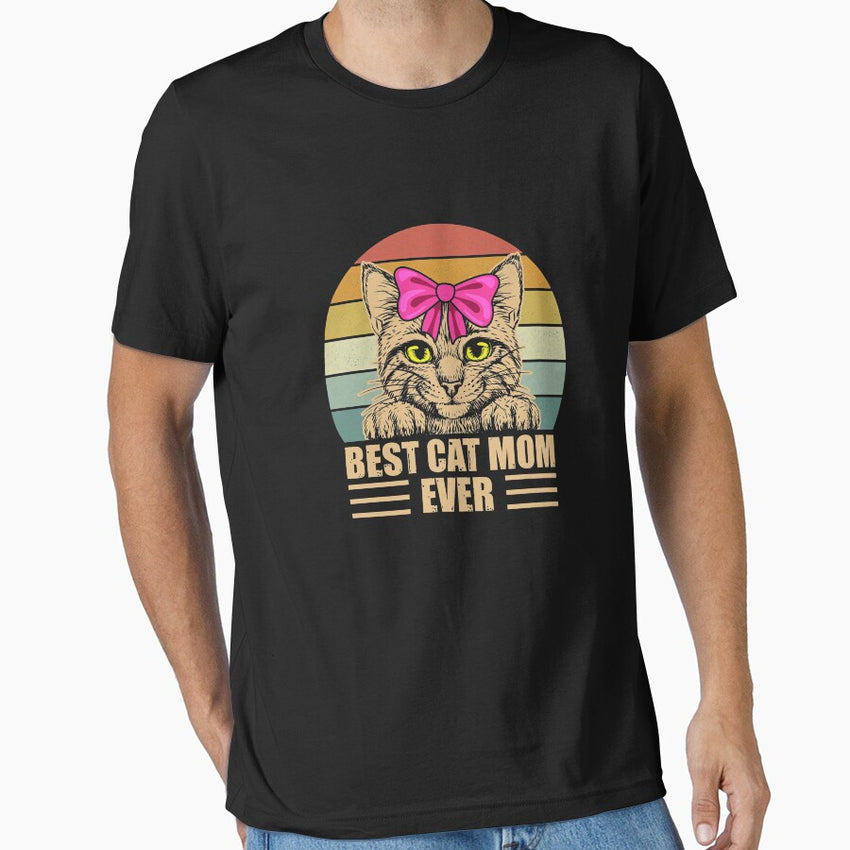 Best Cat Mom Ever Headband Cat Mom Life Gifts Essential T-Shirt