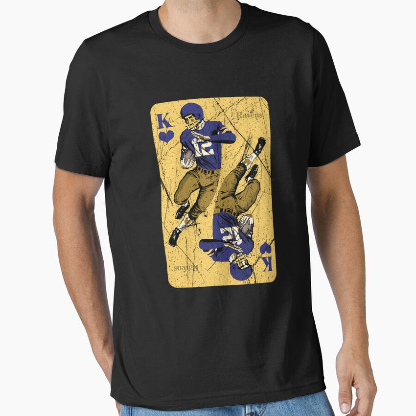 Baltimore Ravens King Of Hearts Essential T Shirt