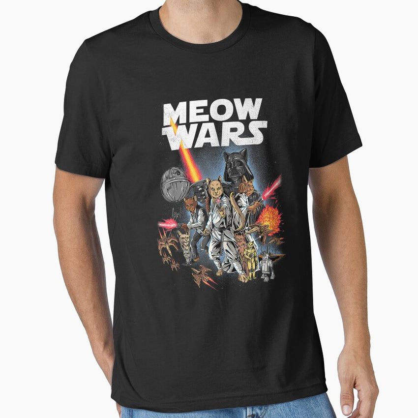 Meow Wars Funny Cat Wars Cat Lover Gift Cat Mom T-Shirt Essential T-Shirt