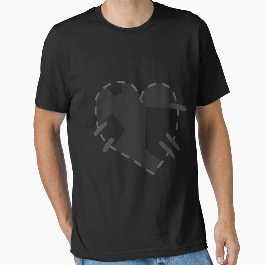 Patch Heart Black Classic . Essential T-Shirt