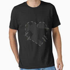 Patch Heart Black Classic . Essential T-Shirt