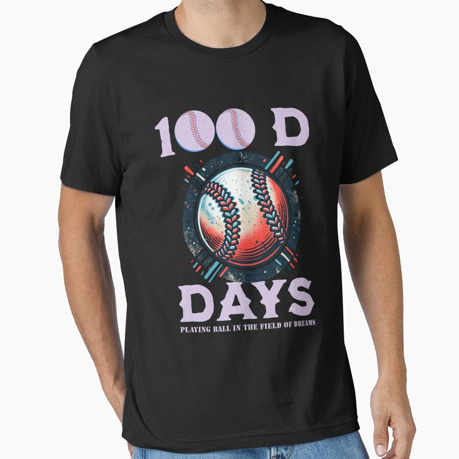 100 Tage Baseball Essential T-Shirt