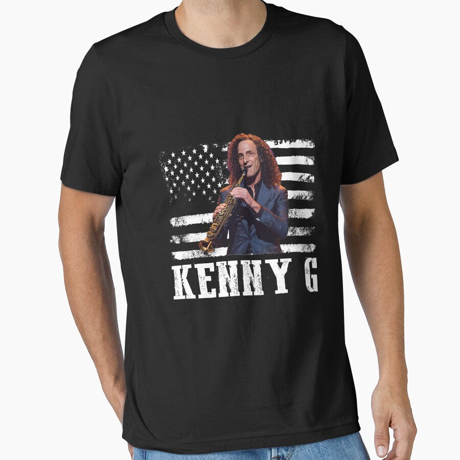 Distressed American Flag Kenny G Music Legend Essential T Shirt