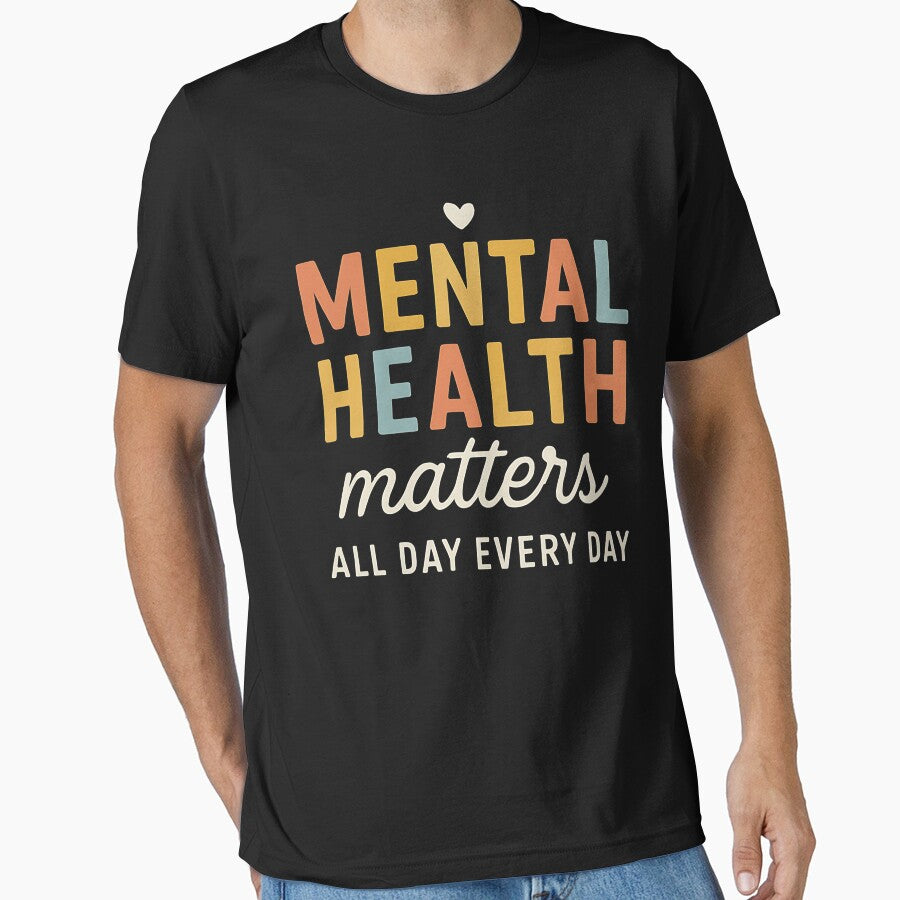 Mental Health Matters Pastel Colors Positive Awareness Quote Essential T Shirt