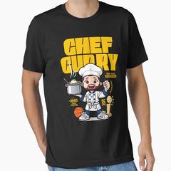 chef curry chibi illustration, basketball legend, warriors' top three-point scorer Essential T-Shirt