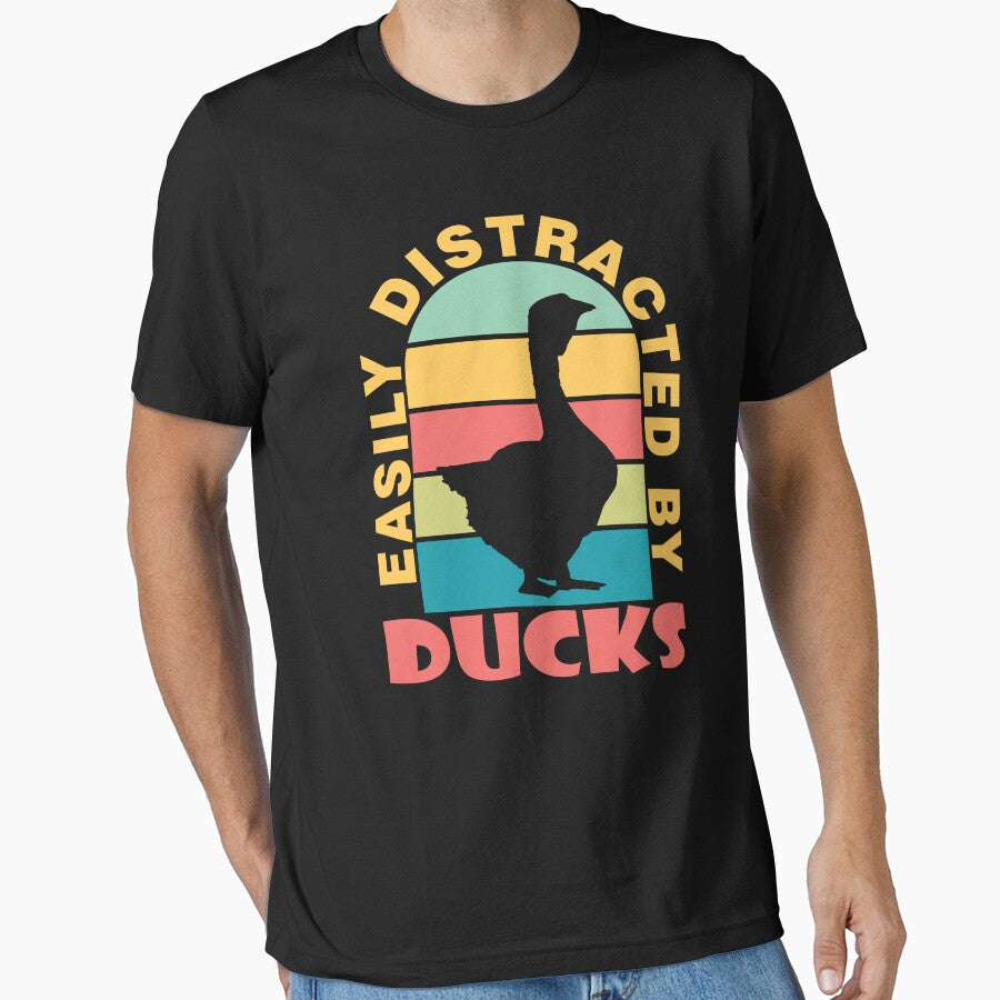 Easily Distracted By Ducks Duck Bird Essential T Shirt