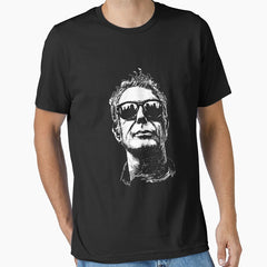 Mens Anthony Bourdain Pencilart Black Essential T Shirt