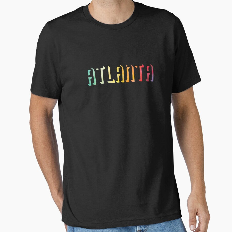 Atlanta Native Peach City Ga Pride Rainbow Watercolor Art Essential T Shirt