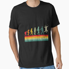 Badminton Evolution - Retro Sports Lover Shuttlecock Essential T-Shirt