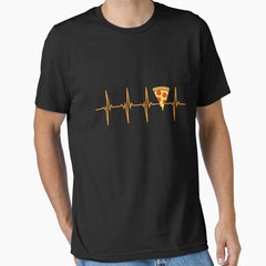 S Heartbeat Shirt, Pizza, Pizza Shirt, Pizza Lover, Pizza Fan, Pizza Gift, Pizza Holic, Heartbeat, Heartbeat Shirt, Pizza Lover Gift Essential T-Shirt
