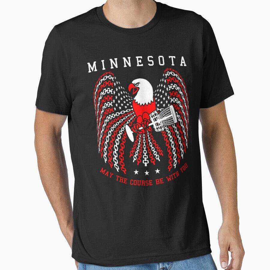 May The Course Be With You Minnesota Disc Golf Eagle Essential T-Shirt