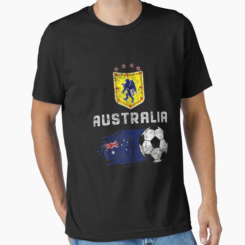 Australia Soccer Fans Jersey Australian Flag Football Lovers T-Shirt Essential T-Shirt