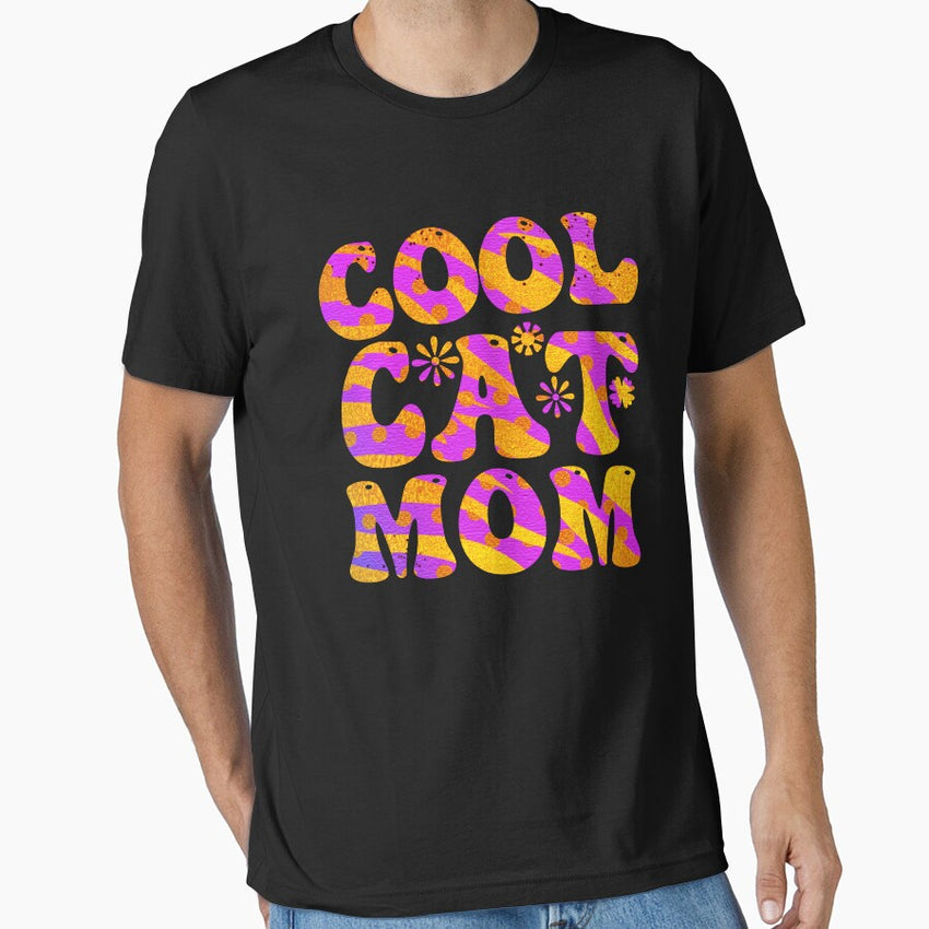 Pink Tiger Stripe Cat Mom Essential T-Shirt