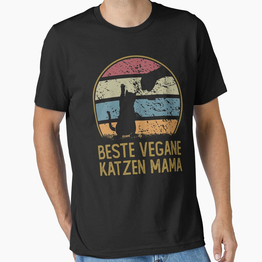 BEST VEGAN CAT MOM EVER Essential T-Shirt