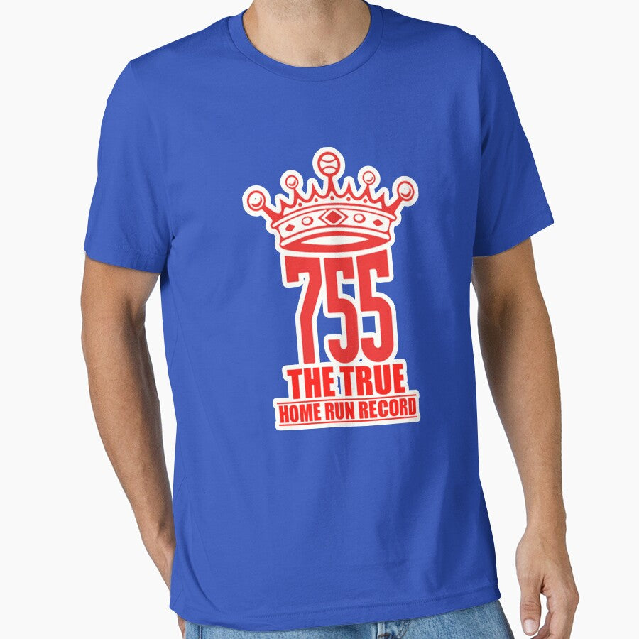 755 Is The True Home Run Record Shirt And Sticker Essential T Shirt