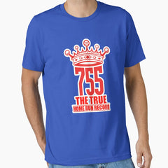755 Is The True Home Run Record Shirt And Sticker Essential T Shirt
