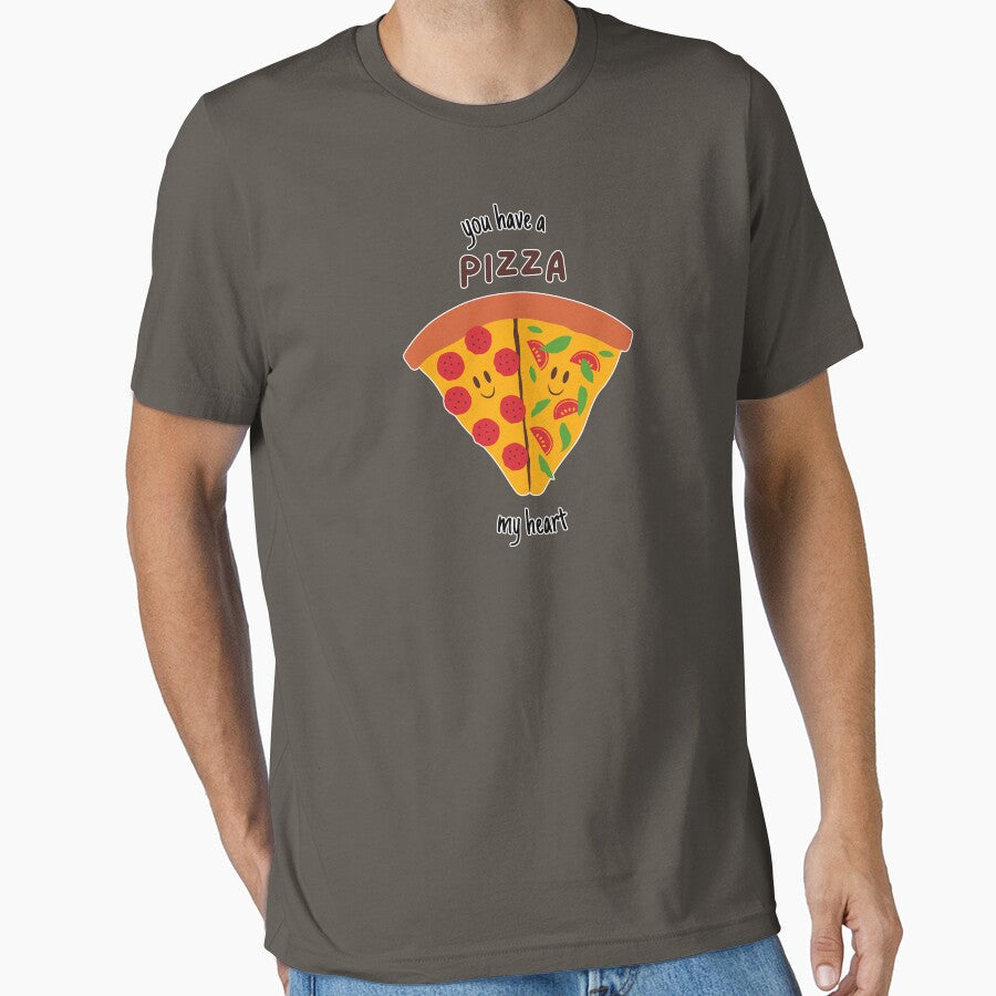 You have a pizza my heart cute pizza valentine dark Essential T-Shirt