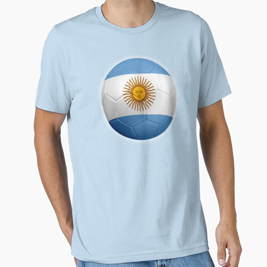 Argentina - Argentine Flag - Football or Soccer 2 Essential T-Shirt
