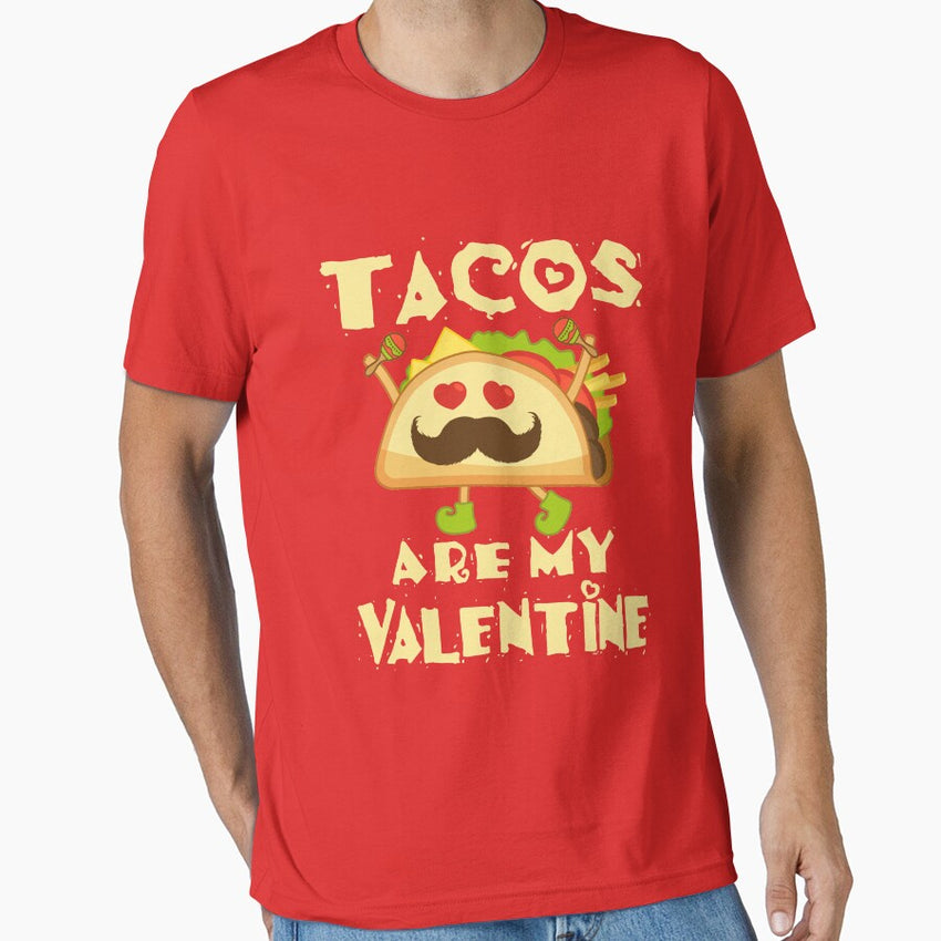 Tacos Are My Valentine Women Girls Essential T-Shirt