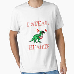 Dino T Shirt I Steal Hearts Shirt Valentines Day Dinosaur T Rex Boys Kids Essential T Shirt