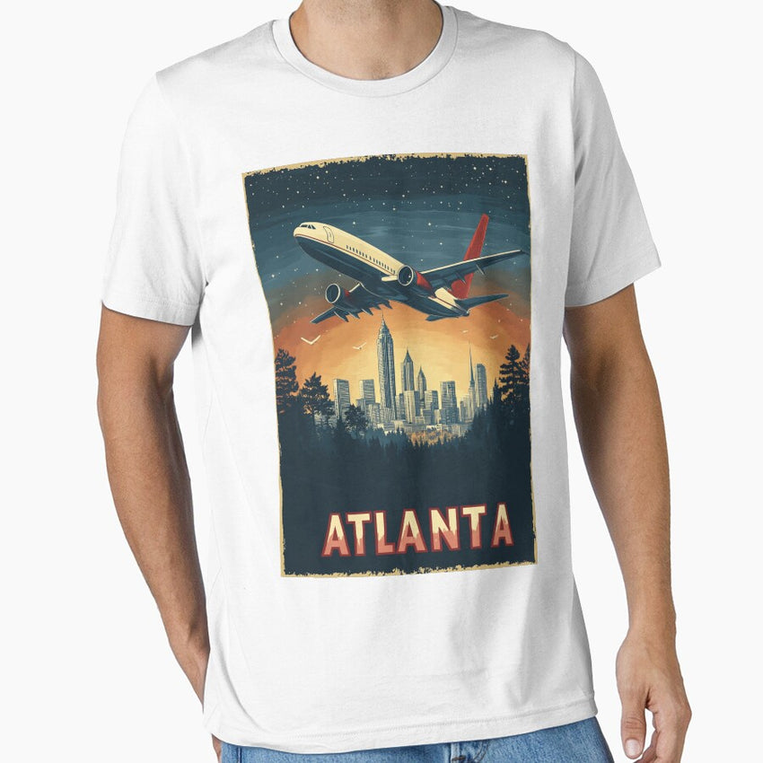 Atlanta Nights Skyline Soar Poster Essential T Shirt