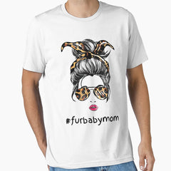 Fur Baby Leopard Messy Bun Sister Life Essential T-Shirt