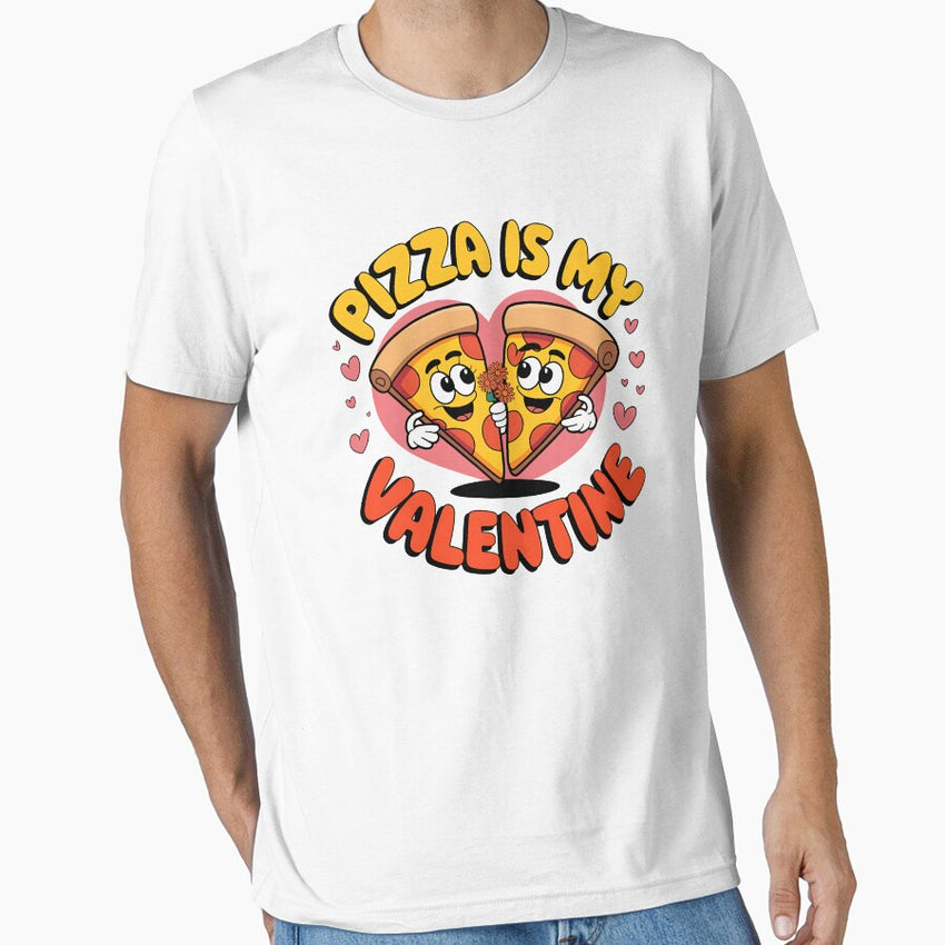 Pizza Is My Valentine Funny Valentines Day Boys Girls Essential T-Shirt