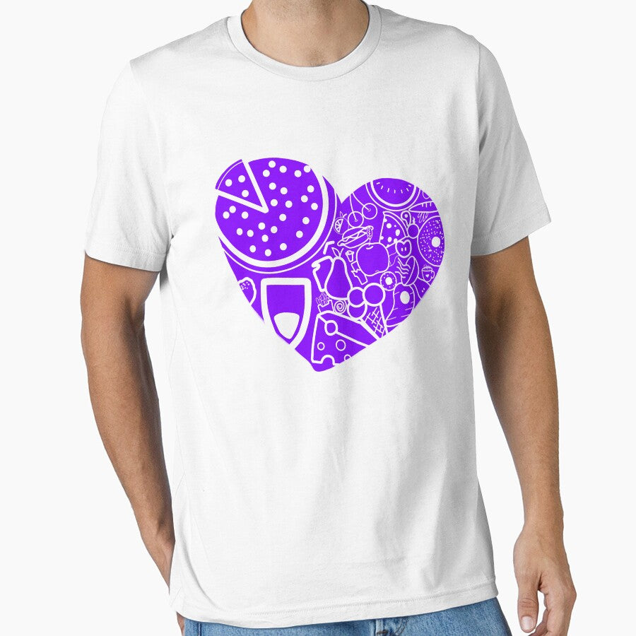 Fruits and Food Heart - Heart made of Fruits Design Essential T-Shirt