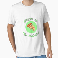 Pizza is My Valentine Green Aesthetic Essential T-Shirt