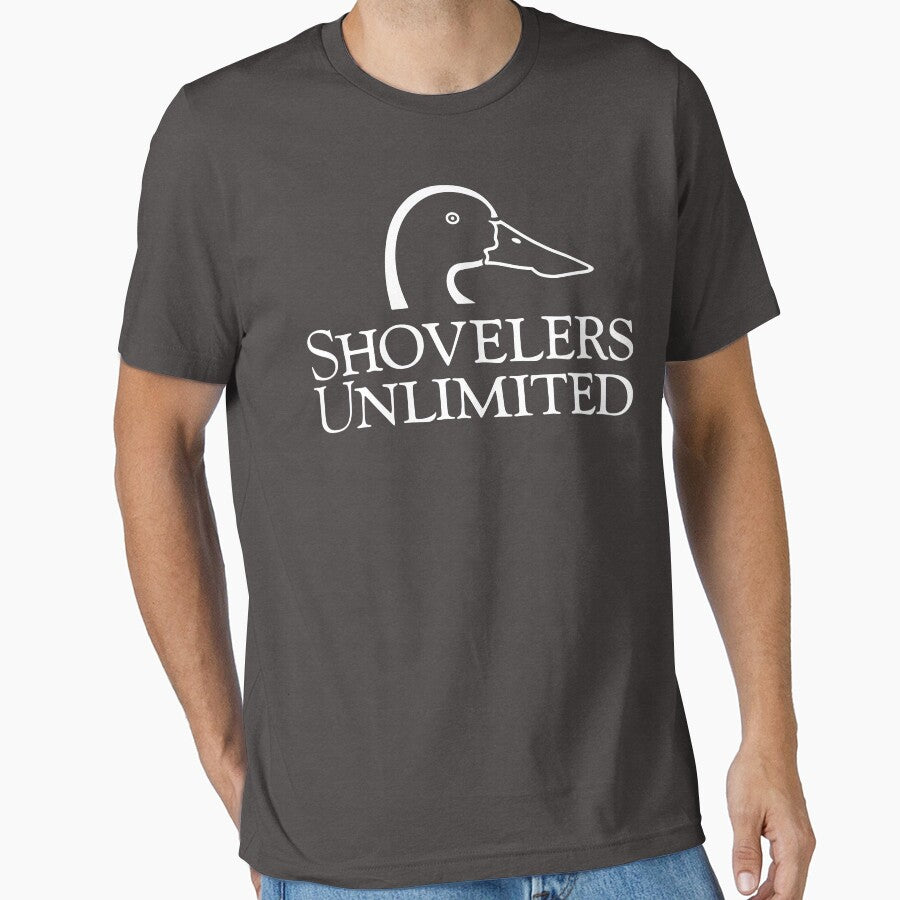 Shovelers Unlimited White Print Essential T Shirt