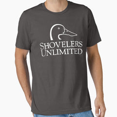 Shovelers Unlimited White Print Essential T Shirt