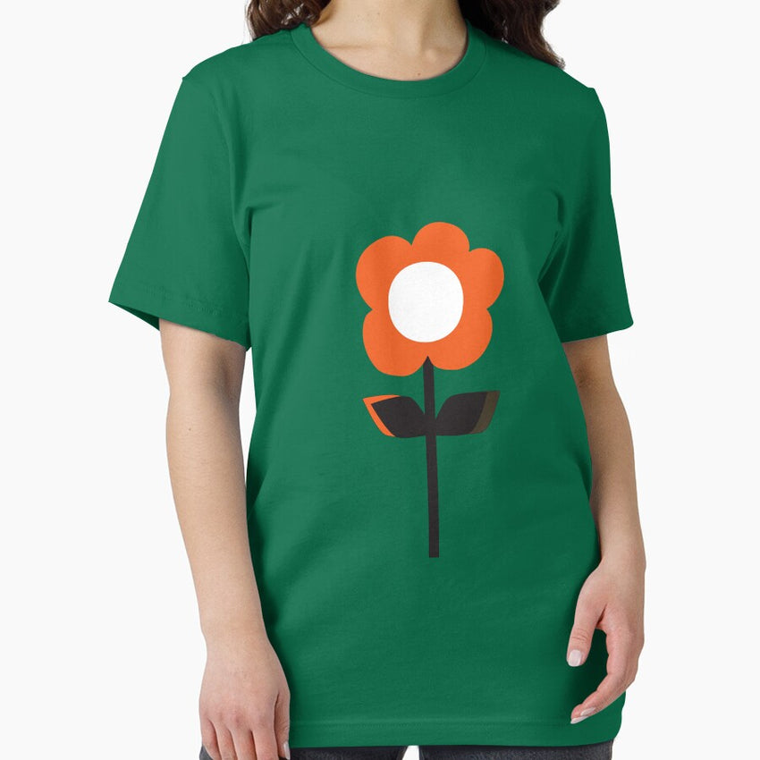 Retro Floral Orange Essential T-Shirt
