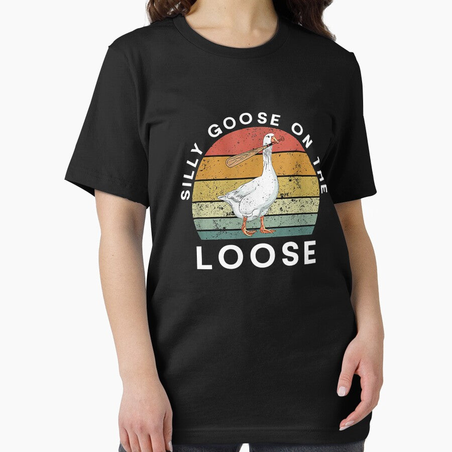 Silly Goose On The Loose Funny Goose Honk Bonk Meme Essential T Shirt