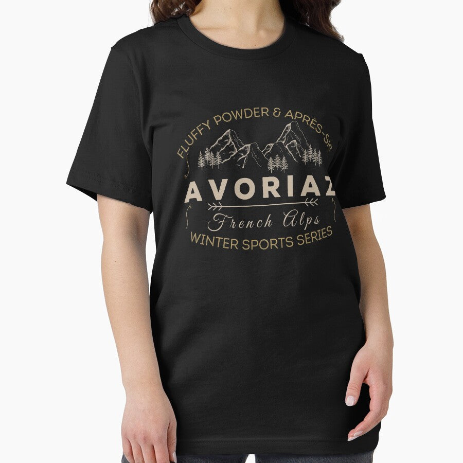 Avoriaz Winter Sports Fluffy Powder & Après-Ski Essential T-Shirt
