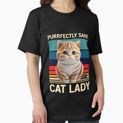Cat Gift Purrfectly Sane Cat Lady Cat Essential T-Shirt