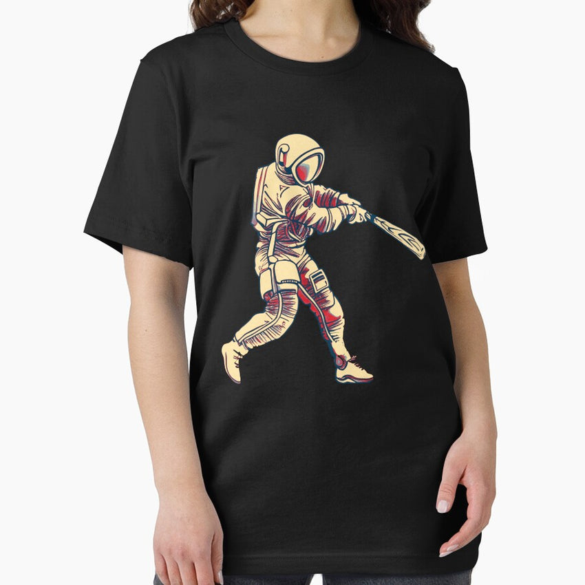 Astronaut Playing Baseball In Space Essential T-Shirt