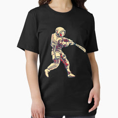 Astronaut Playing Baseball In Space Essential T-Shirt