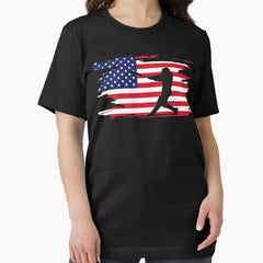 American Flag Baseball Apparel Vintage Baseball Essential T-Shirt