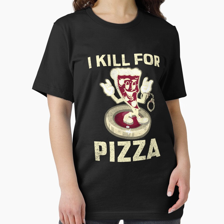 Pizza creature I kill for pizza handcuffs Essential T-Shirt