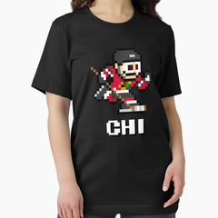Chicago Blackhawks Home + Initials (8-bit Hockey Player) Essential T-Shirt