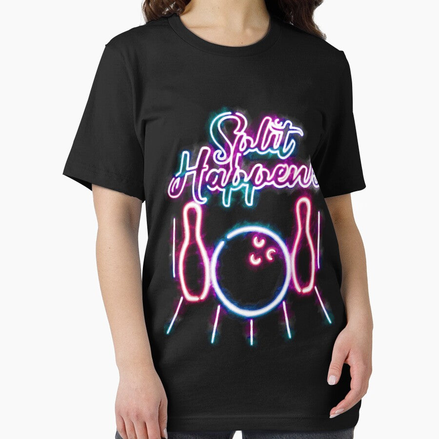 Bowling Shirts Funny Retro Neon Vintage Style Split Happens Essential T Shirt