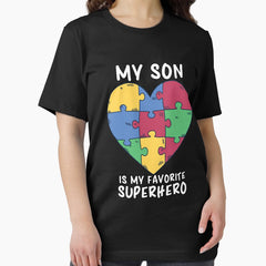 Autism Awareness, My Son Is My Favorite Superhero Essential T-Shirt