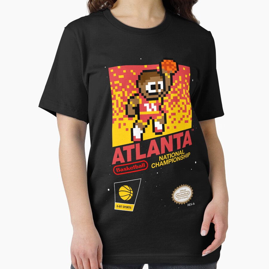 Atlanta Hawks 8 Bit Videogame Cart Essential T Shirt