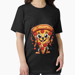 Cartoon Pizza Illustration ,Cartoon Pizza, funny gift Essential T-Shirt