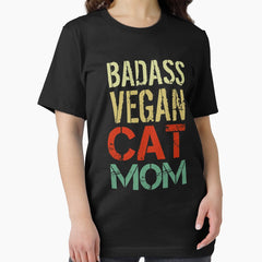 Badass vegan cat mom Essential T-Shirt
