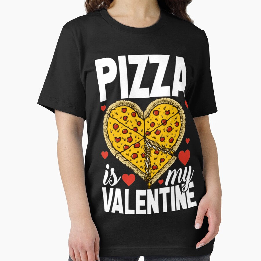 Heart Pizza Is My Valentine Funny Valentines Day Essential T-Shirt